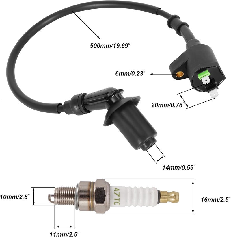 Jiayan Racing Ignition Coil Electrode Spark Plug for 50cc 80cc 90cc 110cc 125cc 150cc Moped Scooter Chinese ATV Go Kart Pit Dirt Bike Engine Motorcycle High Performance - Image 2